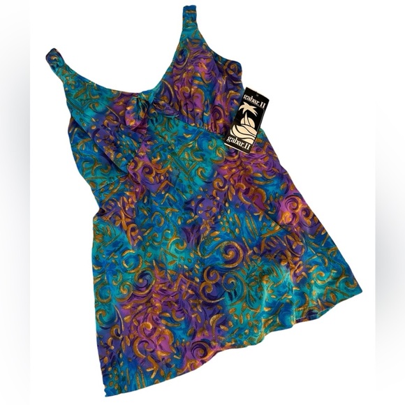 Vintage Gabar ll Swimsuit Swim Dress One Piece Made in USA Size 20 NWT - Picture 16 of 16